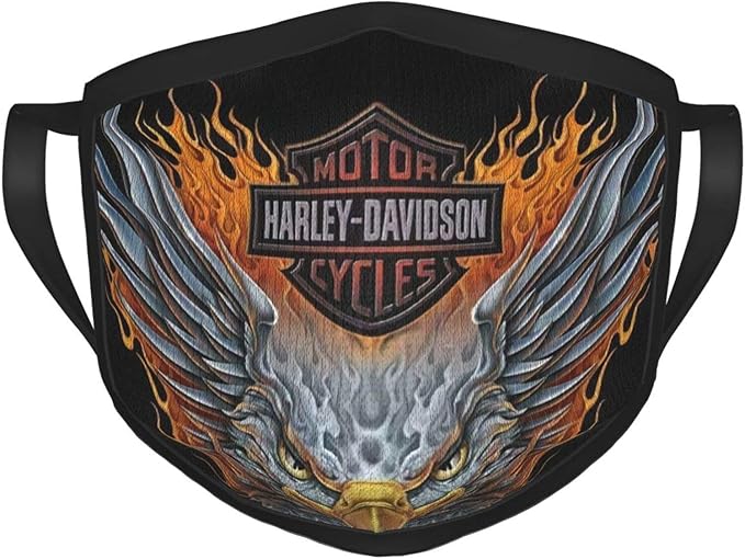 Custom made Harley Davidson Adult Black Border Mask,Portable Face