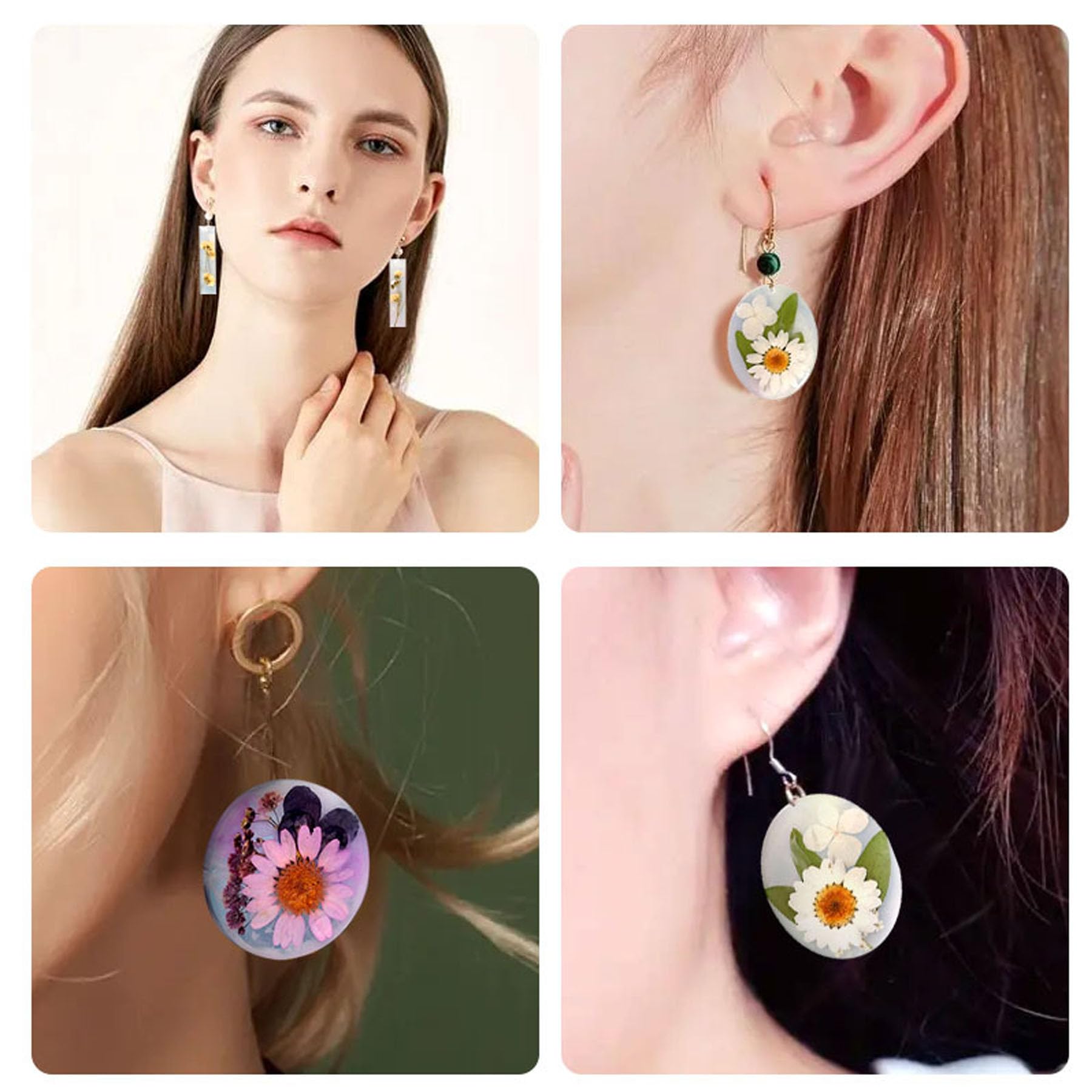 Stampo Silicon Per Orecchini Fai Da Te - Kit 11 Stampi + 100 Accessori | Resina, Ganci, Anelli - Foto 3