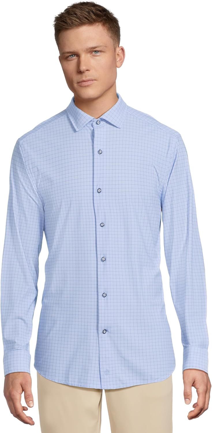 Johnston and Murphy Mens Xc4® Long-Sleeve Dress Knit Shirt