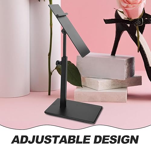 Miniatura 5 de 1 soporte de exhibición de zapatos de acero inoxidable, soporte de exhibición de zapatos de altura ajustable, estante de metal para elevador de