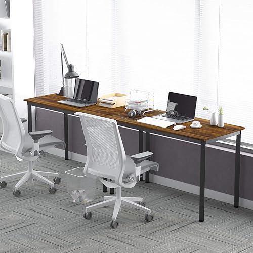 Miniatura 6 de WeeHom - Escritorio moderno para computadora, de oficina, grande, mesa de estudio, estación de trabajo para la oficina en casa