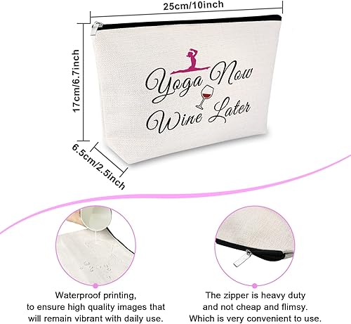 Miniatura 2 de Sfodiary Bolsa de maquillaje para amantes del yoga, regalos de yoga para mujeres, instructoras de yoga, regalo de agradecimiento para profesores,