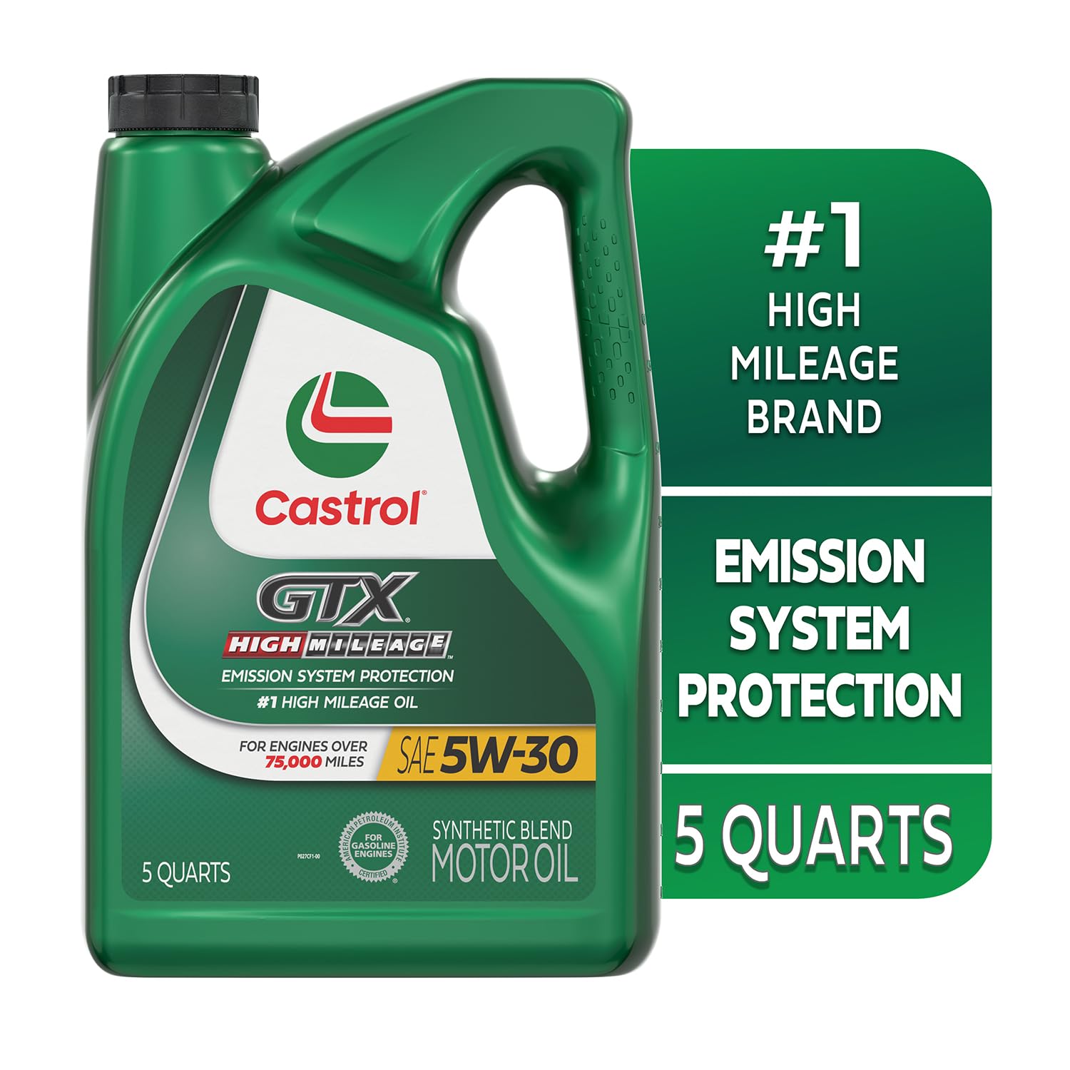 Castrol 03102 GTX High Mileage 5W-30 Motor Oil - 5 Quart : Amazon