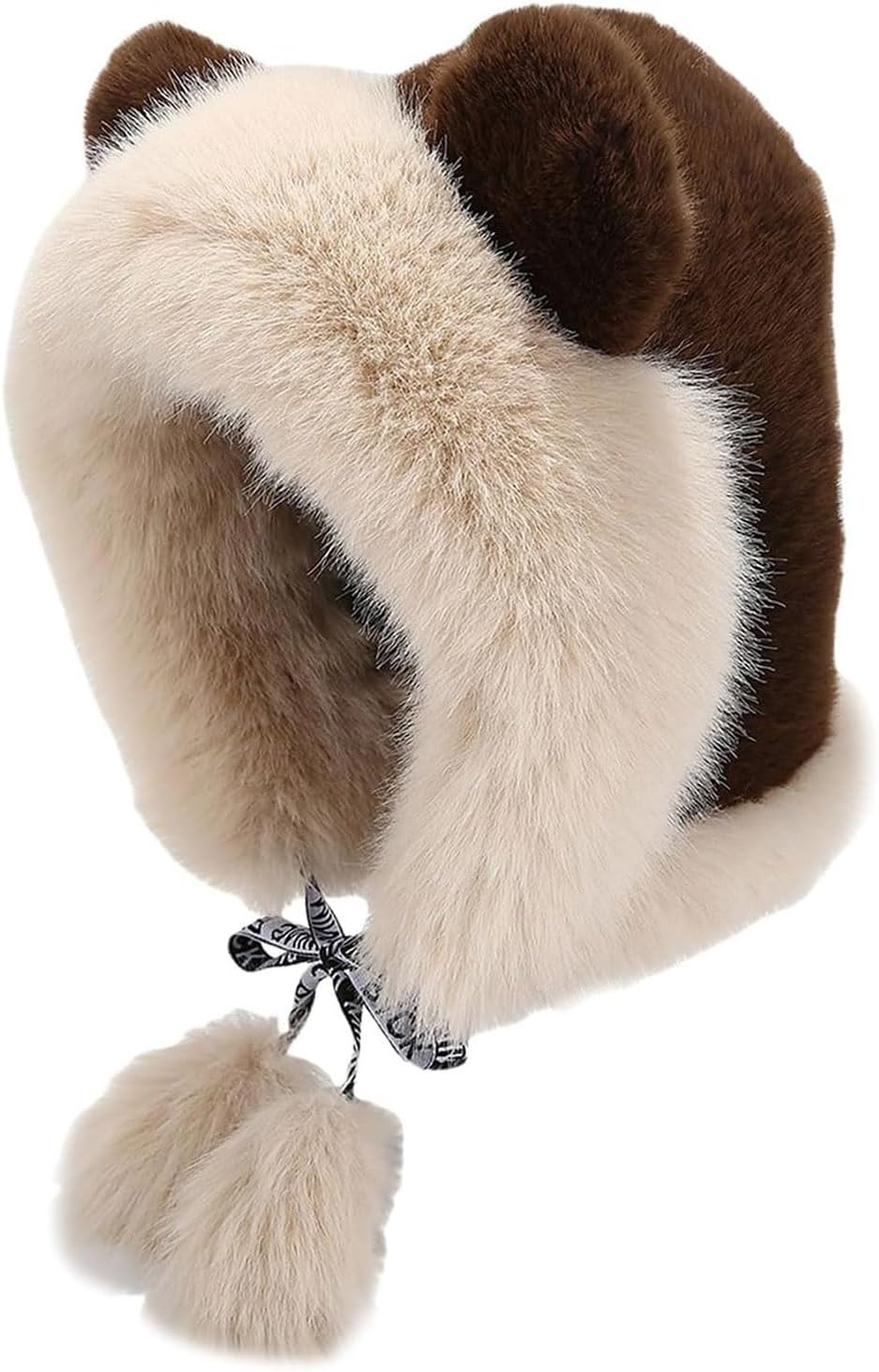 Women's Cute Plush Ear Hat with Ear Flaps, Windproof Furry Trapper Cap for Casual, Sports, Skiing & Trips