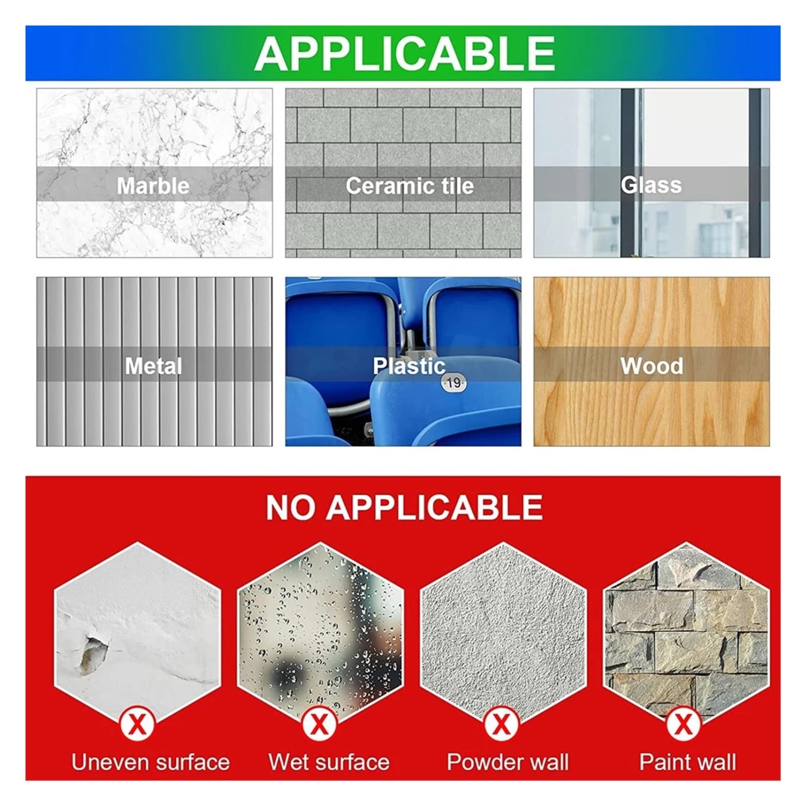 Nastro Adesivo da Parete ultraresistente, Riutilizzabile, Impermeabile, Senza Traccia, Larghezza 50 mm, Nastro Biadesivo Trasparente, di Montaggio, 1-5 m(2m)