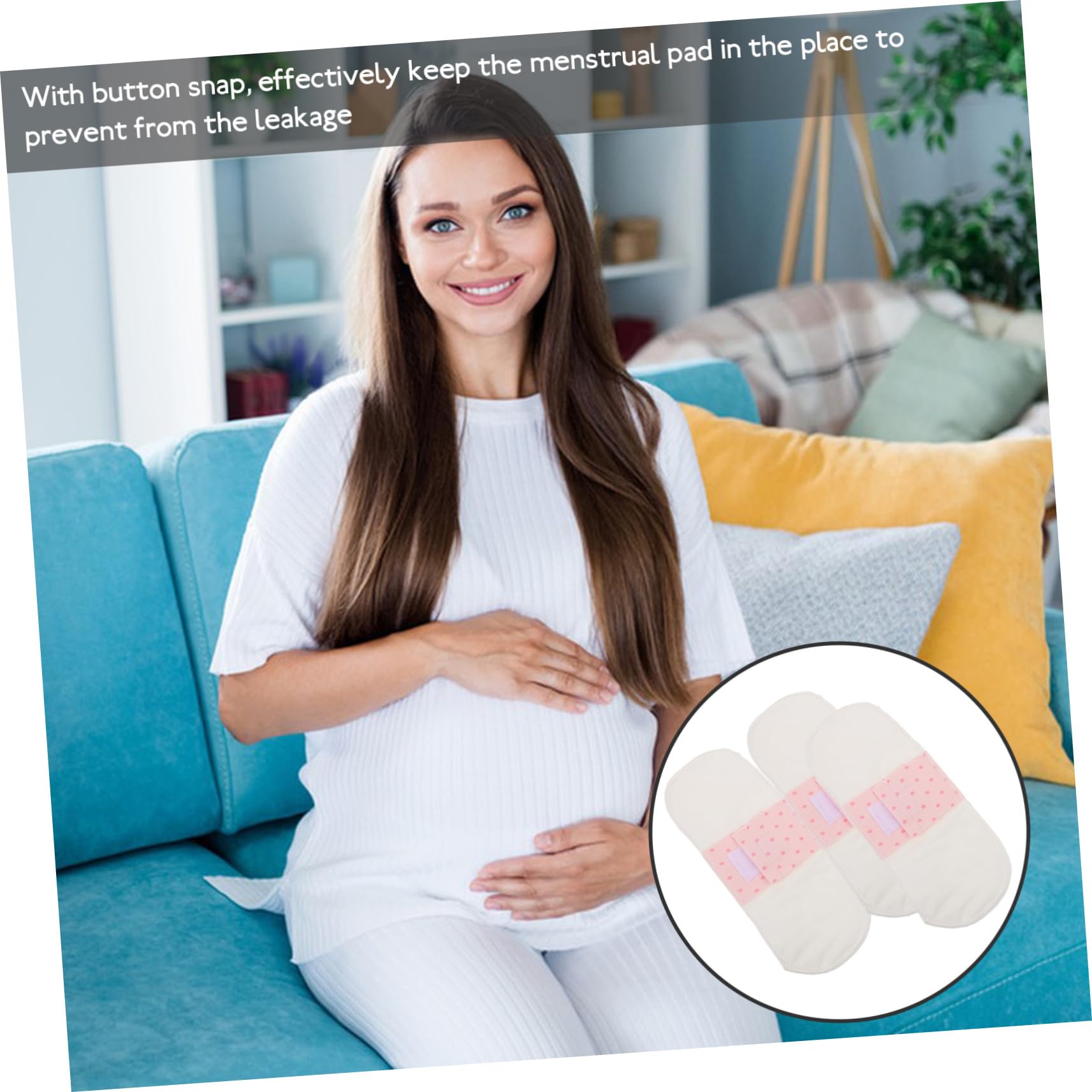15 Piezas De Compresas Sanitarias, Compresas De Algodón Lavables, Compresas Lavables Para Mujeres, Compresas Femeninas Portátiles, Compresas Nocturnas Para Mujeres, Compresas