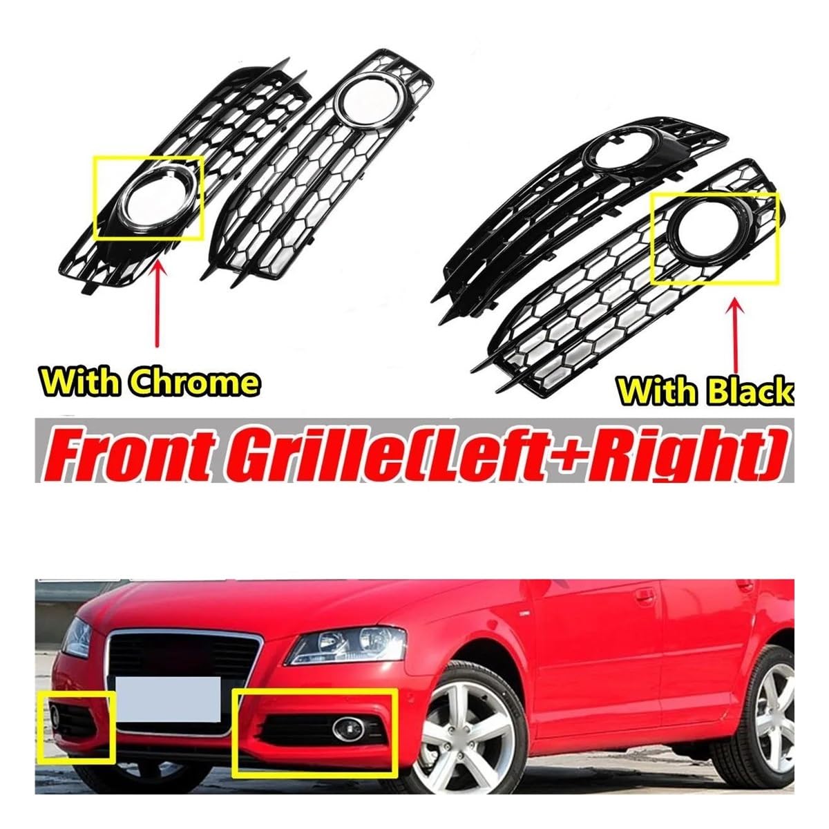 Calandre De Capot Avant En Nid D'abeille Pour Audi TT TTS Sline 2008 – 2014, Accessoires De Voiture, Pièces Extérieures  34
