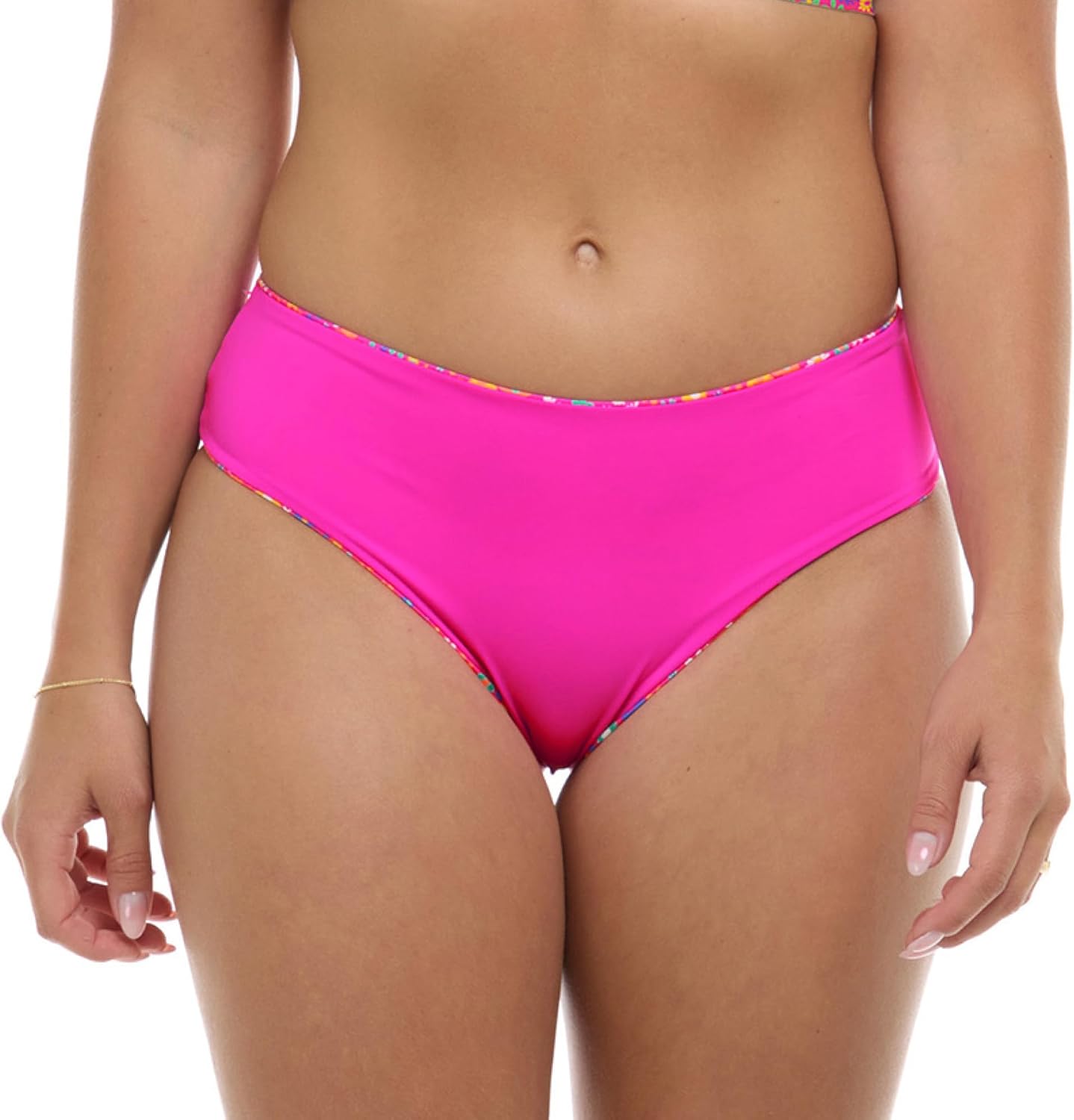 EIDON Women's Propel High Waisted Mid Coverage Bikini Bottom Swimsuit