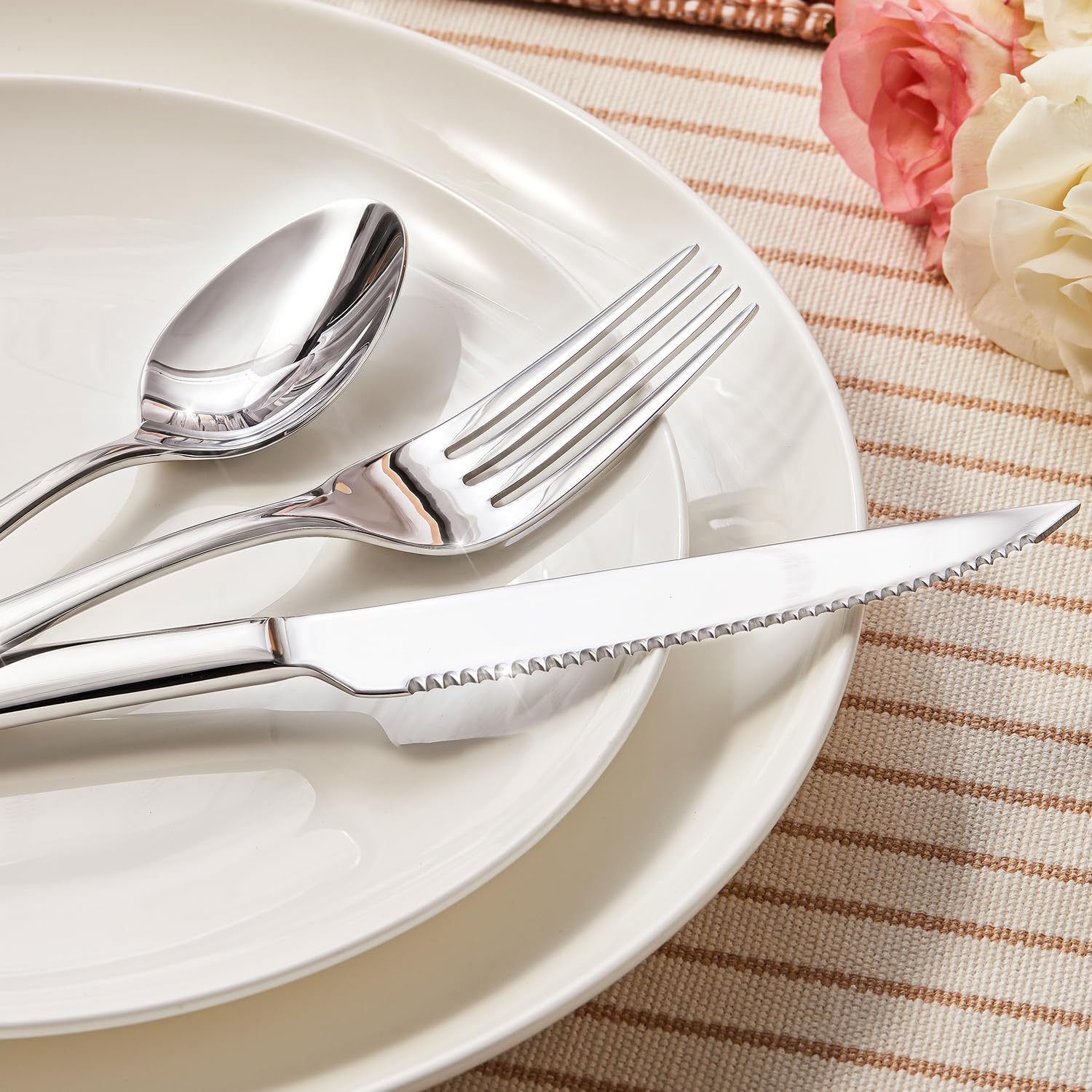 KINGSTONE 24-Piece Silverware Set for 4,18/10 Stainless Steel image 4