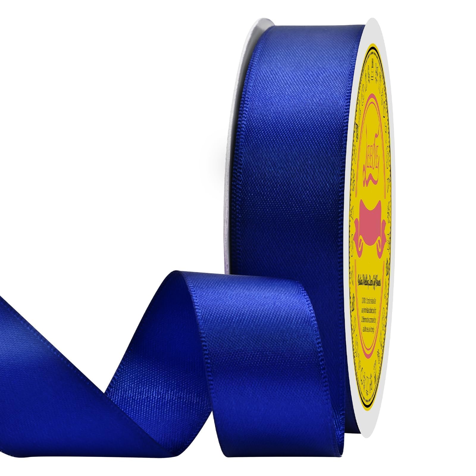 Double Face Cobalt Blue Satin Ribbon 7/8 inch X 25 Yards Polyester Cobalt Blue Ribbon for Gift Wrapping Very Suitable for Weddings Party Hair Bow Invitation Decorations and More