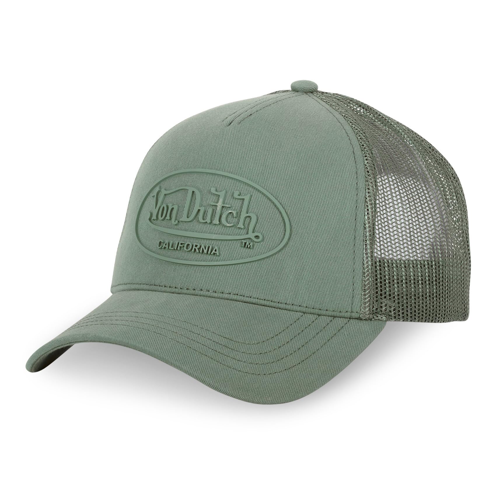 Von Dutch Men's & Women's Adjustable Cap, Logo Trucker Cap, khaki, One Size