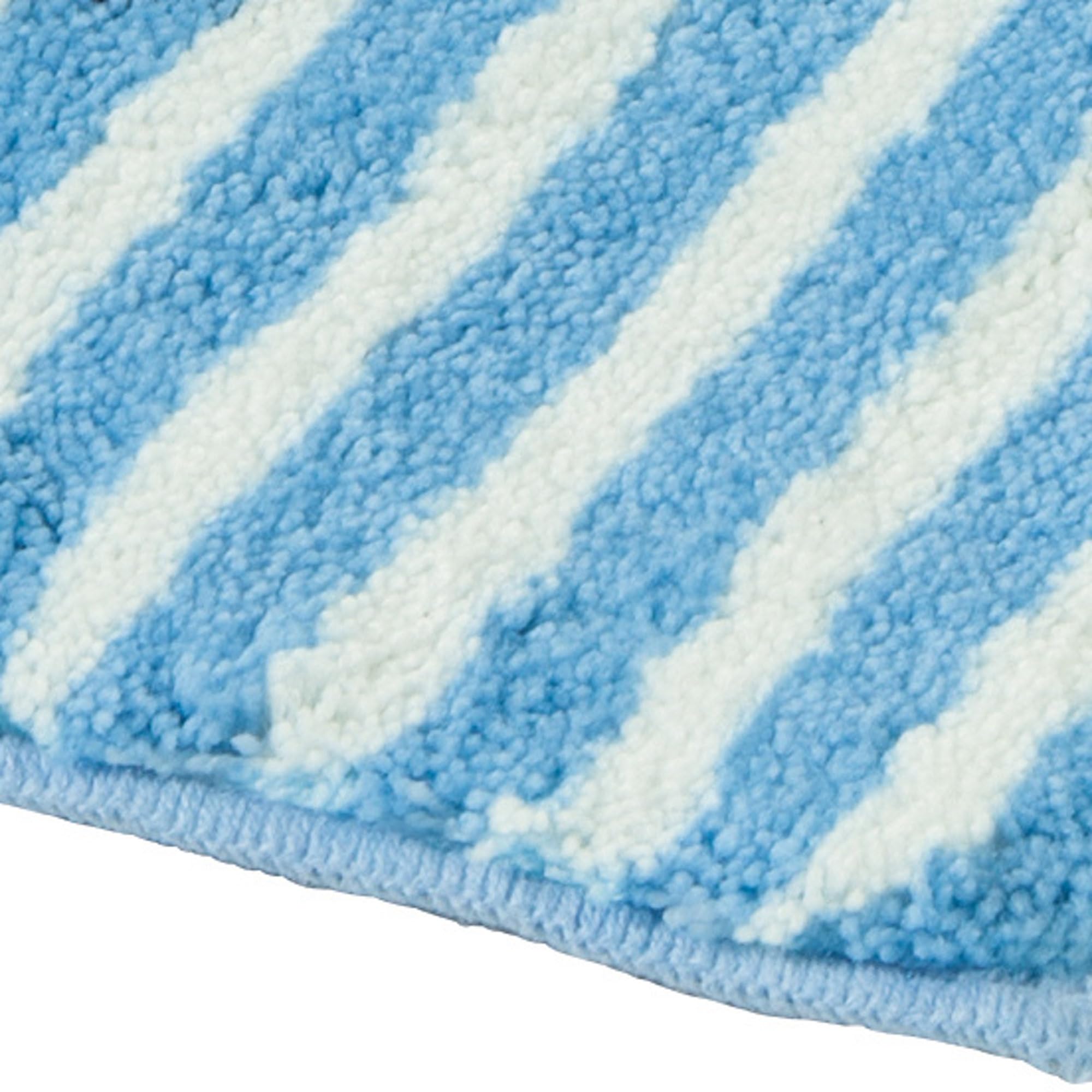 Erwin Müller Badematte, Badteppich maritim Lefkada hellblau Größe rund: 80 cm Ø - flauschig weicher Flor, rutschhemmend, für Fußbodenheizung geeignet (weitere Größen)