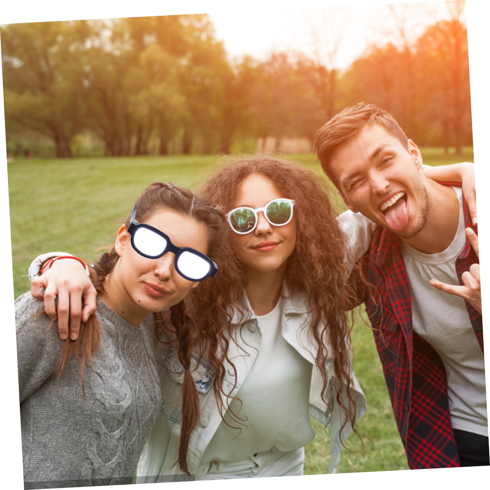 VALICLUD Gafas LED Luminosas Carga Usb, Plástico Negro para Fiesta