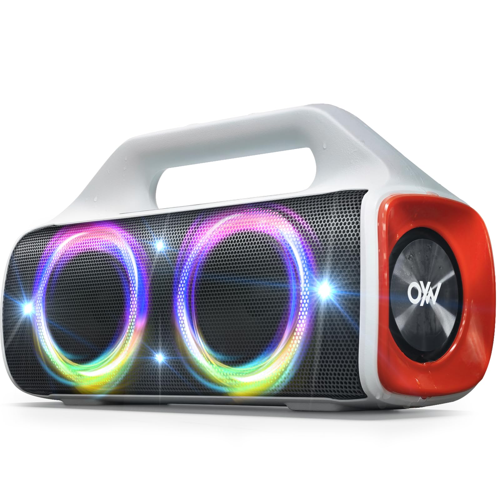 OYW IPX67 Waterproof Bluetooth Speaker:80W(Peak) Loud Outdoor Portable Wireless Party Speakers with LED Lights,20H Playtime,Bluetooth 5.3,Deep Bass & TWS for Pool,Beach — view 10