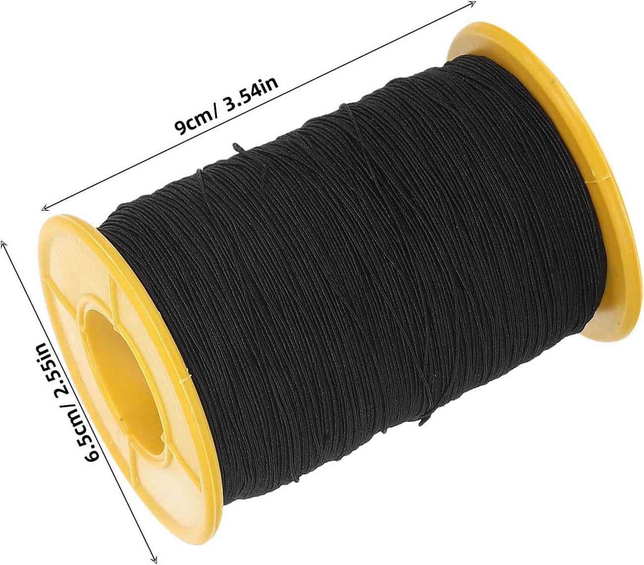 SEWACC 2 Rolls Elastic Cord Beading Threads: 0. 5mm Black White Elastic String for DIY Bracelet Making Craft Projects