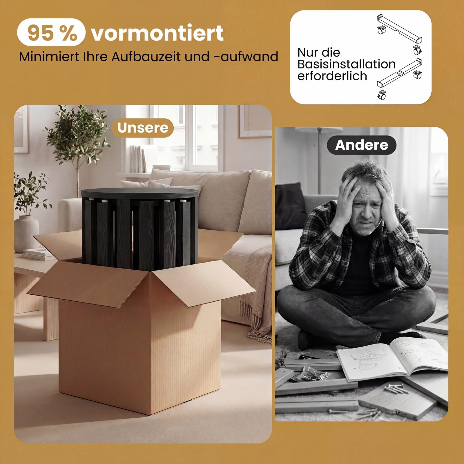 COSTWAY 4er Set Esszimmerhocker stapelbar, Stapelhocker mit Massivholzbeine & Rollenbasis, platzsparende holzstapelhocker, Holzhocker rund für Klassenzimmer, Küche, Wohnzimmer (Schwarz)