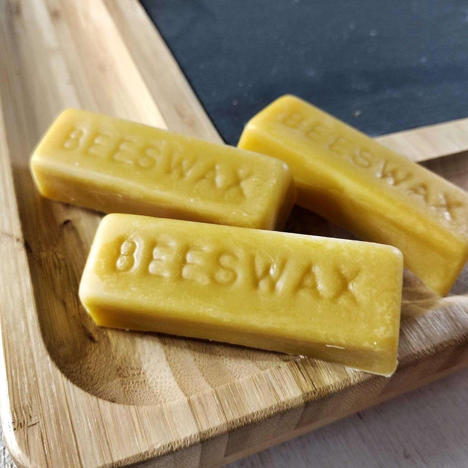 All Natural Food Grade Beeswax is Excellent for Polishing, Sealing, Cleaning Wood, Leather and Other Surfaces; 100% American Sourced; Made in USA (1 oz 3 pack)