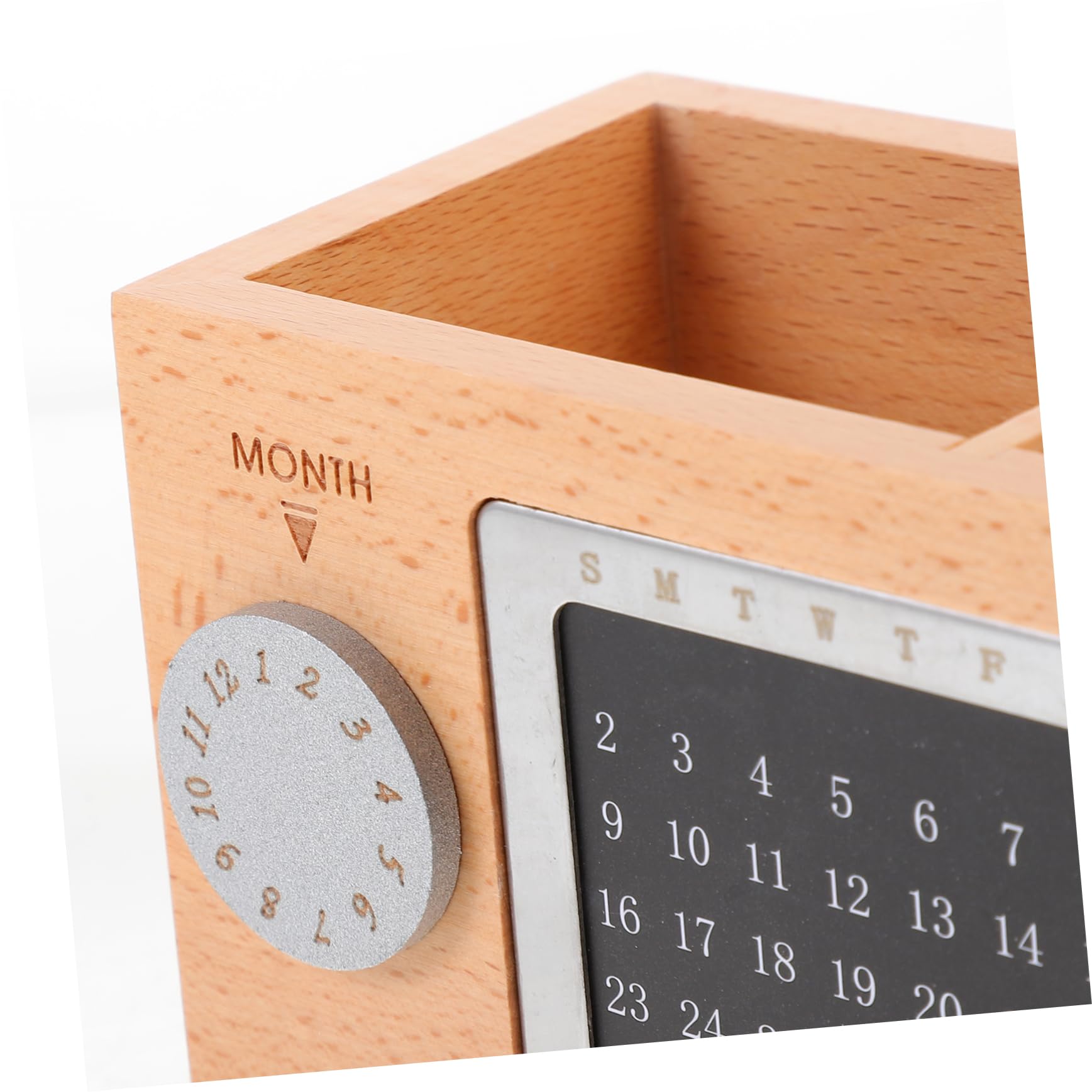 PLAFOPE Portapenne in Legno per Scrivania, Scatola Portaoggetti Multiuso, Grande Capacità, Organizzatore da Tavolo per Casa e Ufficio