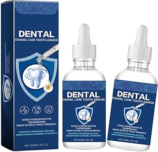 Cavity Healing Tooth Armor,Hydroxyapatite Enamel Strengthening Formula for Daily Oral Care Transparent Teeth Protectant | 2-Pack