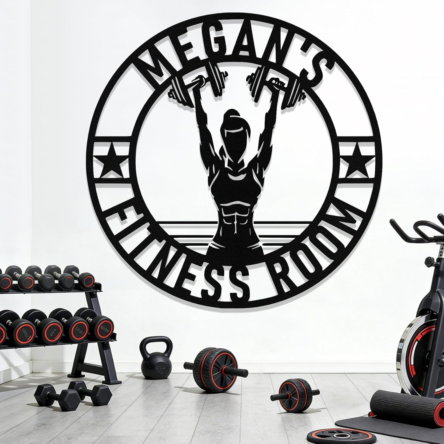 Custom Gym Sign for Home Gym, Personalized Gym Sign Metal Wall Decor Art