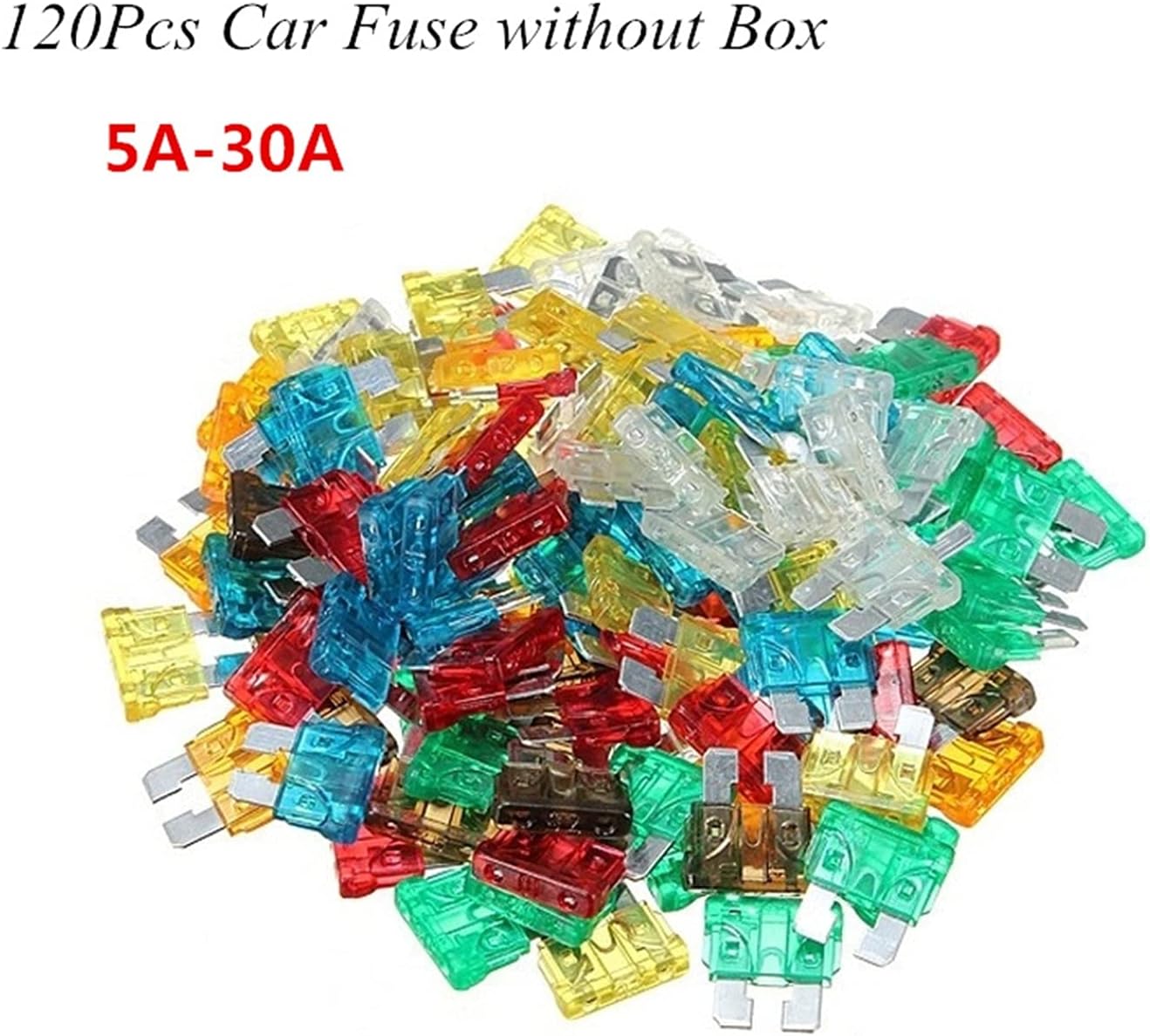 120pcs Mini Small Size Blade Car Fuse Assortment Set for Car Car Truck Truck 5/10/15/20/25/30A Fuse with Plastic Box Fuse