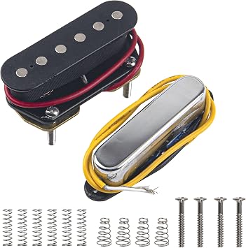 1Set Yootones Single Coil Pickups Set Magnet Neck and Bridge Pickup Compatible with Tele Telecaster Style Electric Guitar Parts