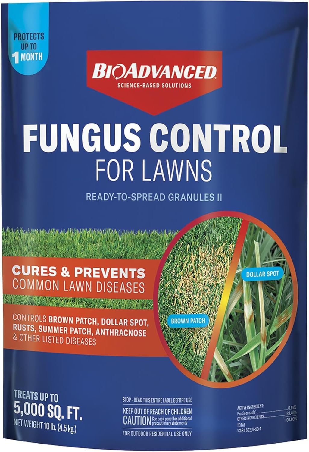 BioAdvanced Fungus Control for Lawns, Granules, 10 lb, Fungicide for Lawns