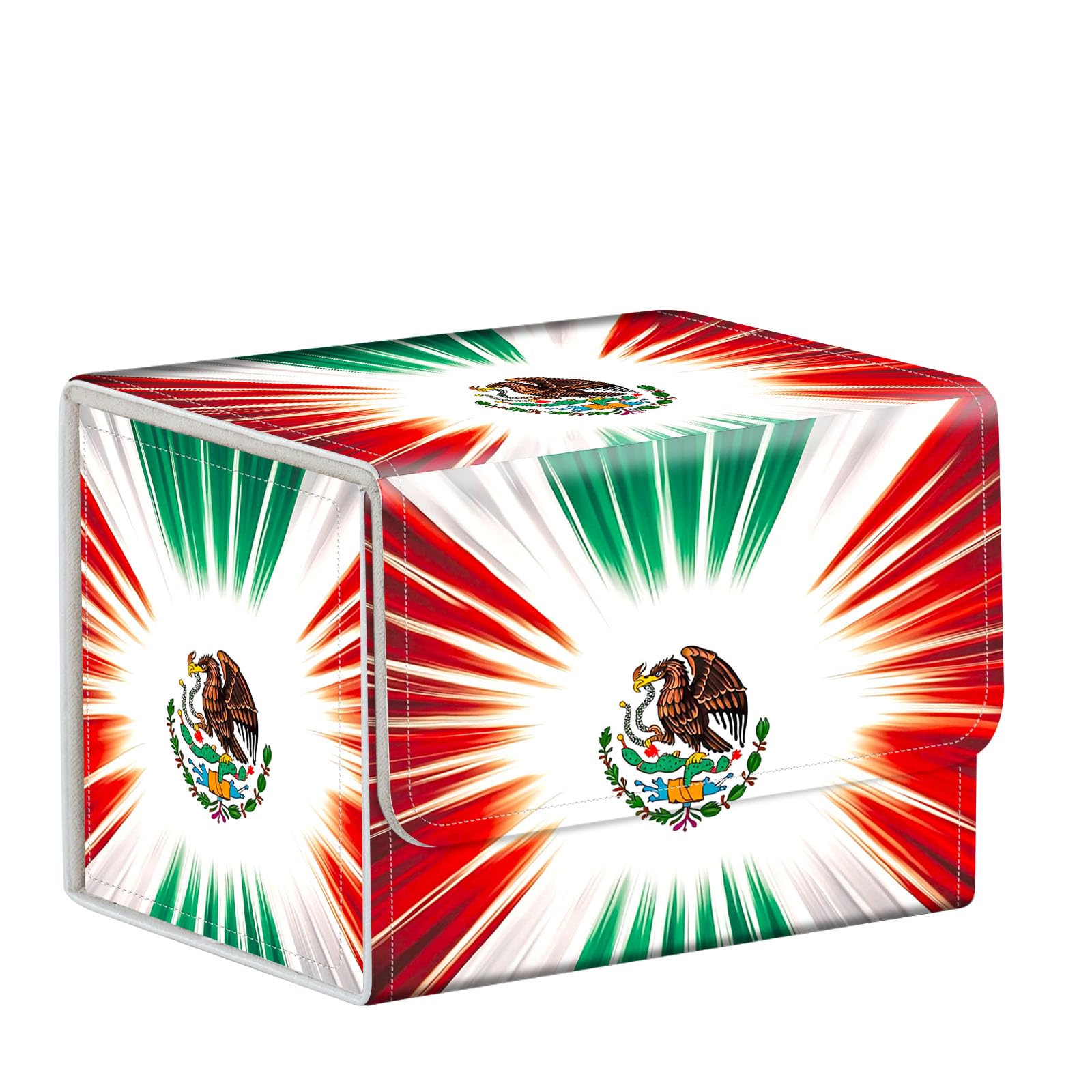 ETLKJVBL For MTG Card Storage Solution, the Mexican Flag for MTG Card Box and Commander Decks, Anime Card Sleeves with High Capacity for MTG Deck Box, Specially Designed for MTG Players