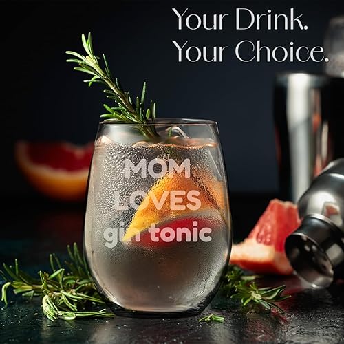 Miniatura 4 de Juego de 1, 2, 3, 4 copas de vino personalizadas de 15 onzas sin tallo, grabadas con tu texto personalizado, regalos de vidrio personalizados para