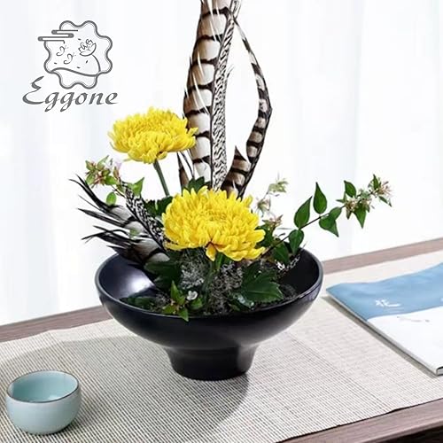 Vista 7 de Kit japonés Ikebana de rana floral, suministros de arreglos de flores japonesas, contenedor de flores con herramienta de enderezamiento de agujas