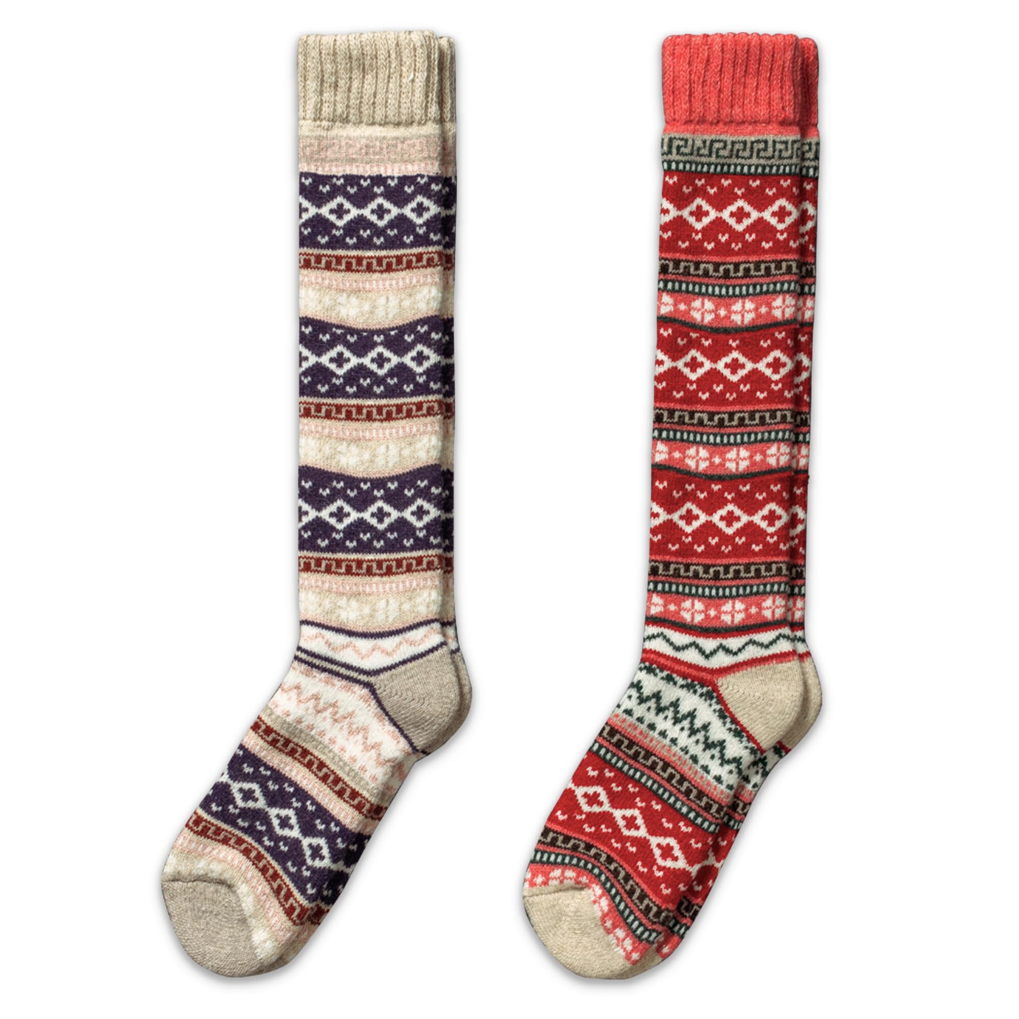 NORDIC Socks Calze Calde al Ginocchio Lana Merino 2 paia | Calde, Traspiranti, Assorbono l'Umidità, Antiodore