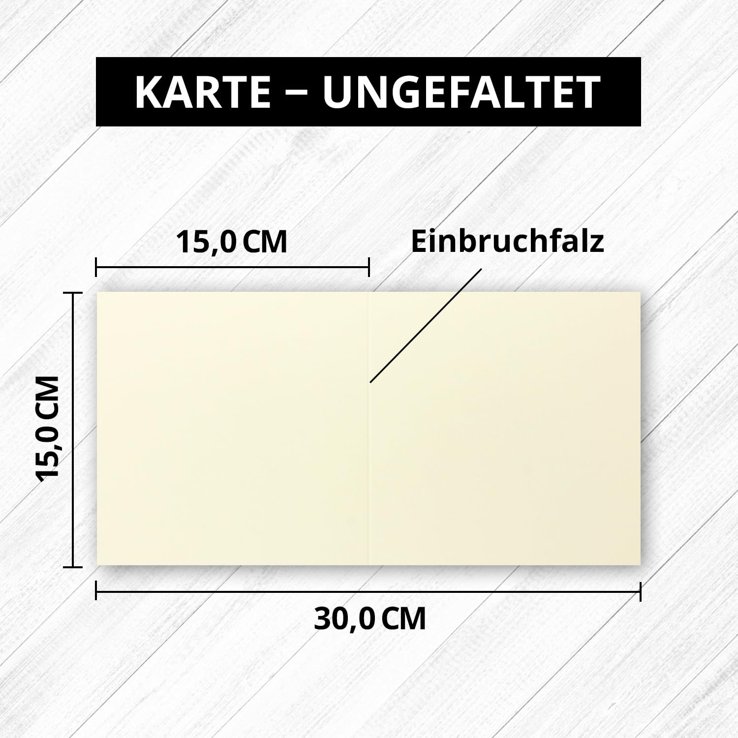 Kwadratowy zestaw składanych kartek I 15 x 15 cm - z kopertami i wkładanymi arkuszami I wanilia I 150 sztuk I kompletny pakiet I wysoka jakość marki: FarbenFroh® firmy Gustav NEUSER®