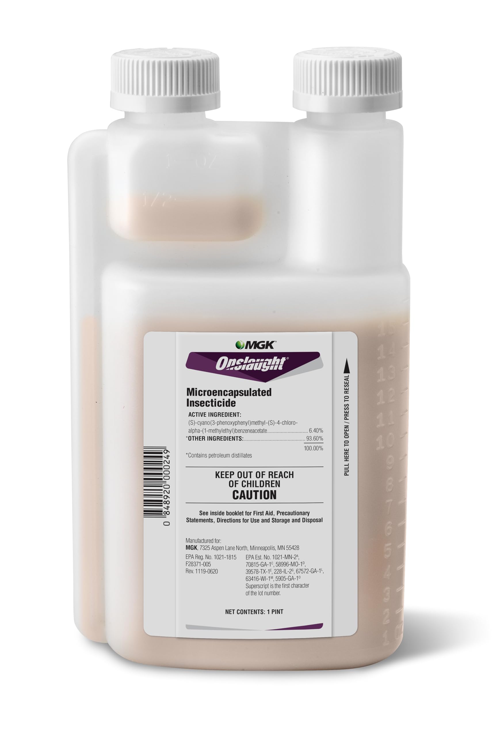 MGK Onslaught® Microencapsulated Insecticide | Indoor/Outdoor Pest Control Concentrate for Food or Non-Food Areas | Cockroach Killer | Long-Lasting Residual Control | 16 Ounces