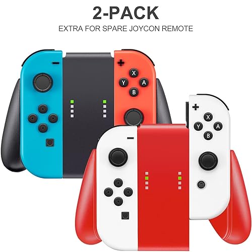 Miniatura 2 de Gepicest Switch Accessories Grip Holder for Joycon Controller Compatible with Switch Handheld Remote, Kit Set Grips Holder for Dual Joycon Remote