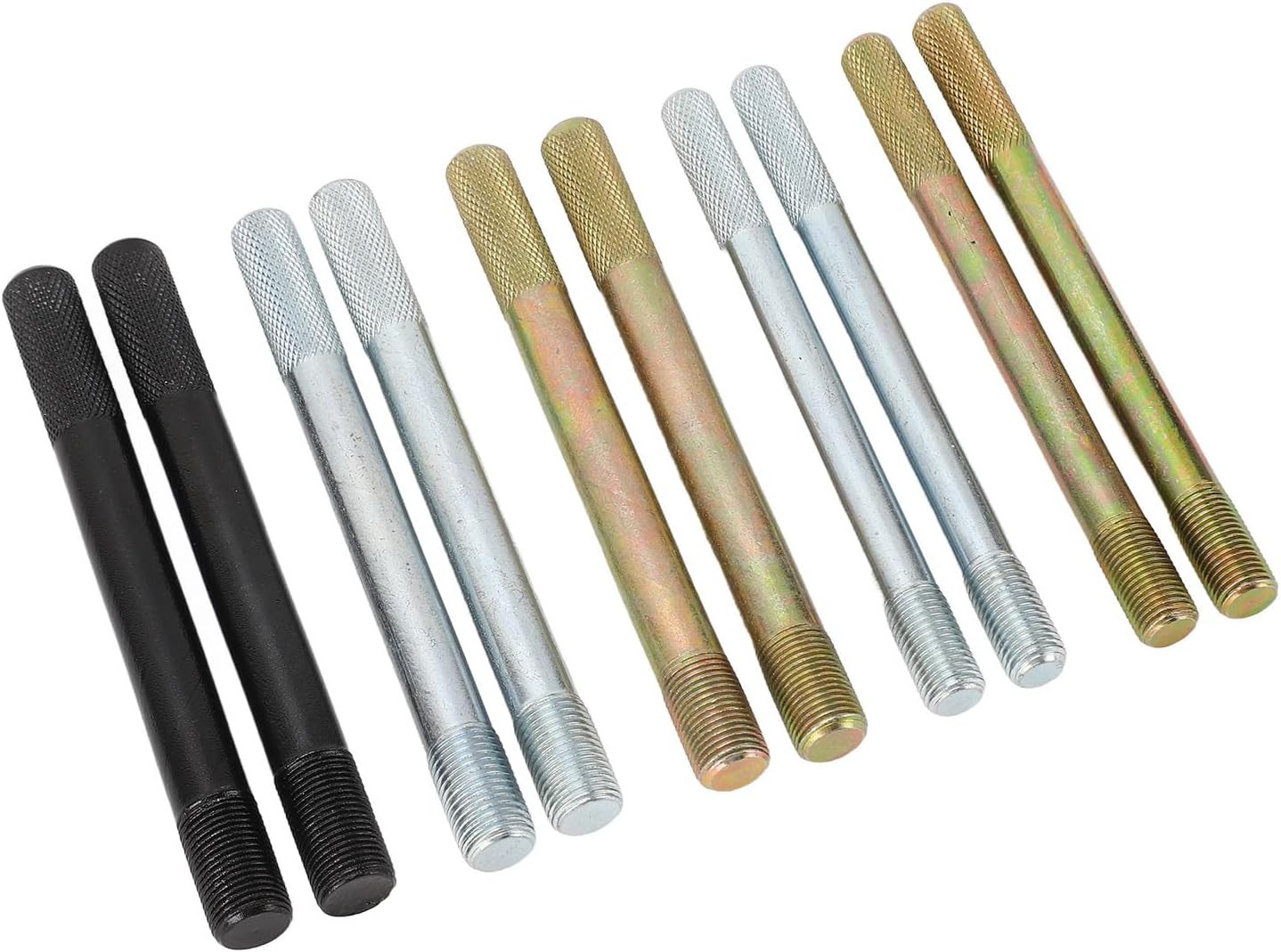 10 Pcs Metal Wheel Alignment Pins, Lug Changing Tools 12mm x 1.25, 12mm x 1.5, 14mm .25, 14mm .5, 15mm ., for Most Vehicle Hubs, Preventing Sudden Drops