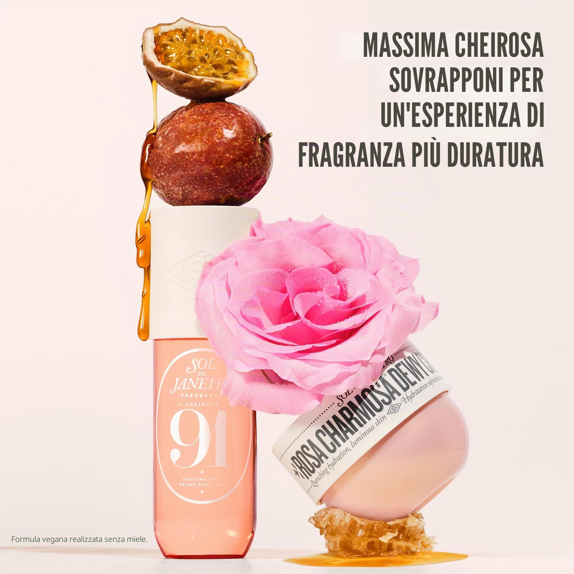 Sol de Janeiro Rosa Charmosa Duo, Crema Idratante e Profumo in Bruma, 240ml ciascuno