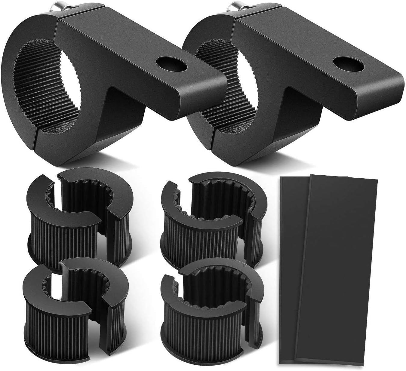 Nilight - 90027B 2pcs LED Light Bar Horizontal Bar Clamp Mounting Kit for 0.75" 1" 1.25" Bull Bar Roof Rack Roll Cage ATV UTV Truck