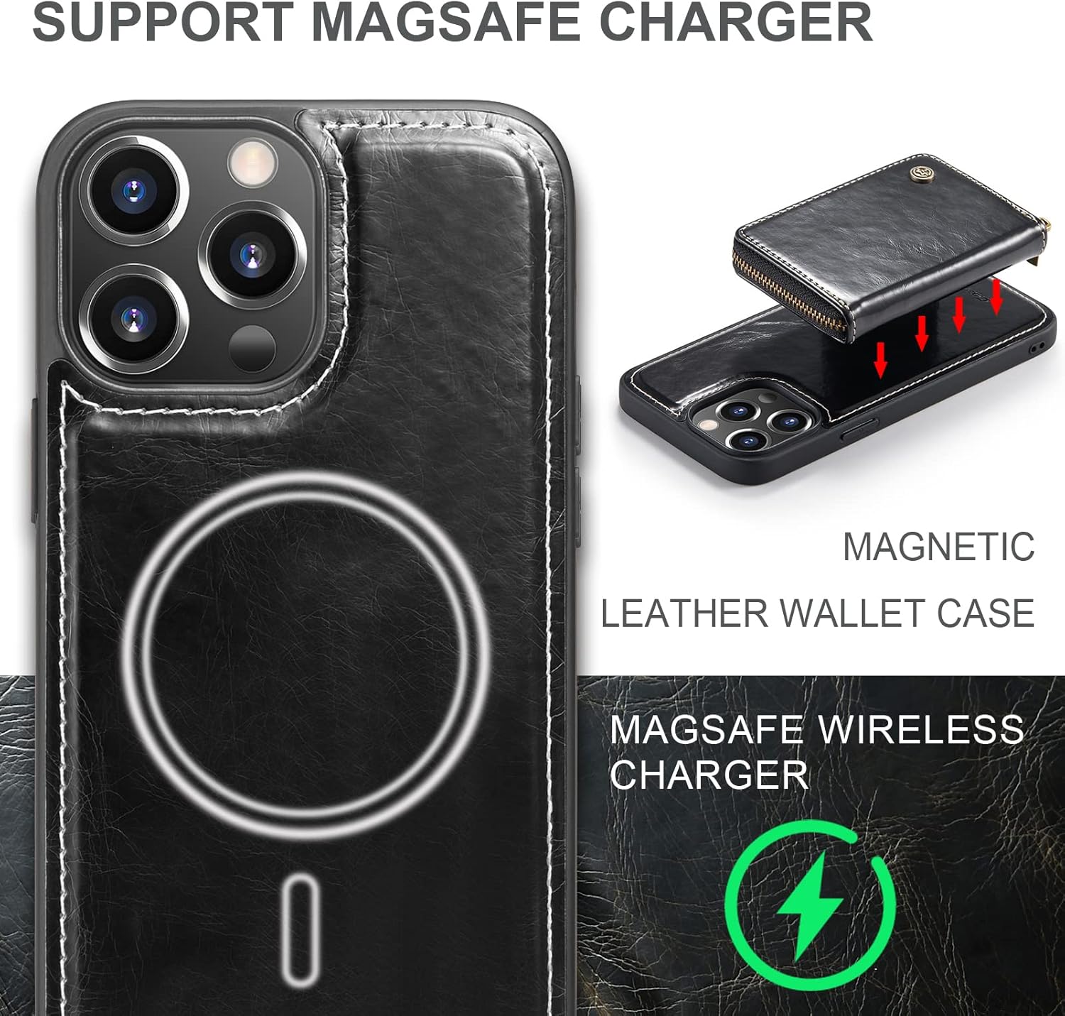 Onе-Dау Sаlе: Uр tо 40% оƒƒ Zttopo for iPhone 13 Pro Max Wallet Case, 2 in 1 Leather Magsafe Wallet Case for Men Magsafe Wireless Charging, Zipper Detachable Magnetic Case Wallet with Screen Protector 6.7 Inch Black Bеѕt Dеаl Zttopo for iPhone 13 Pro Max Wallet Case, 2 in 1 Leather Magsafe Wallet Case for Men Magsafe Wireless Charging, Zipper Detachable Magnetic Case Wallet with Screen Protector 6.7 Inch Black