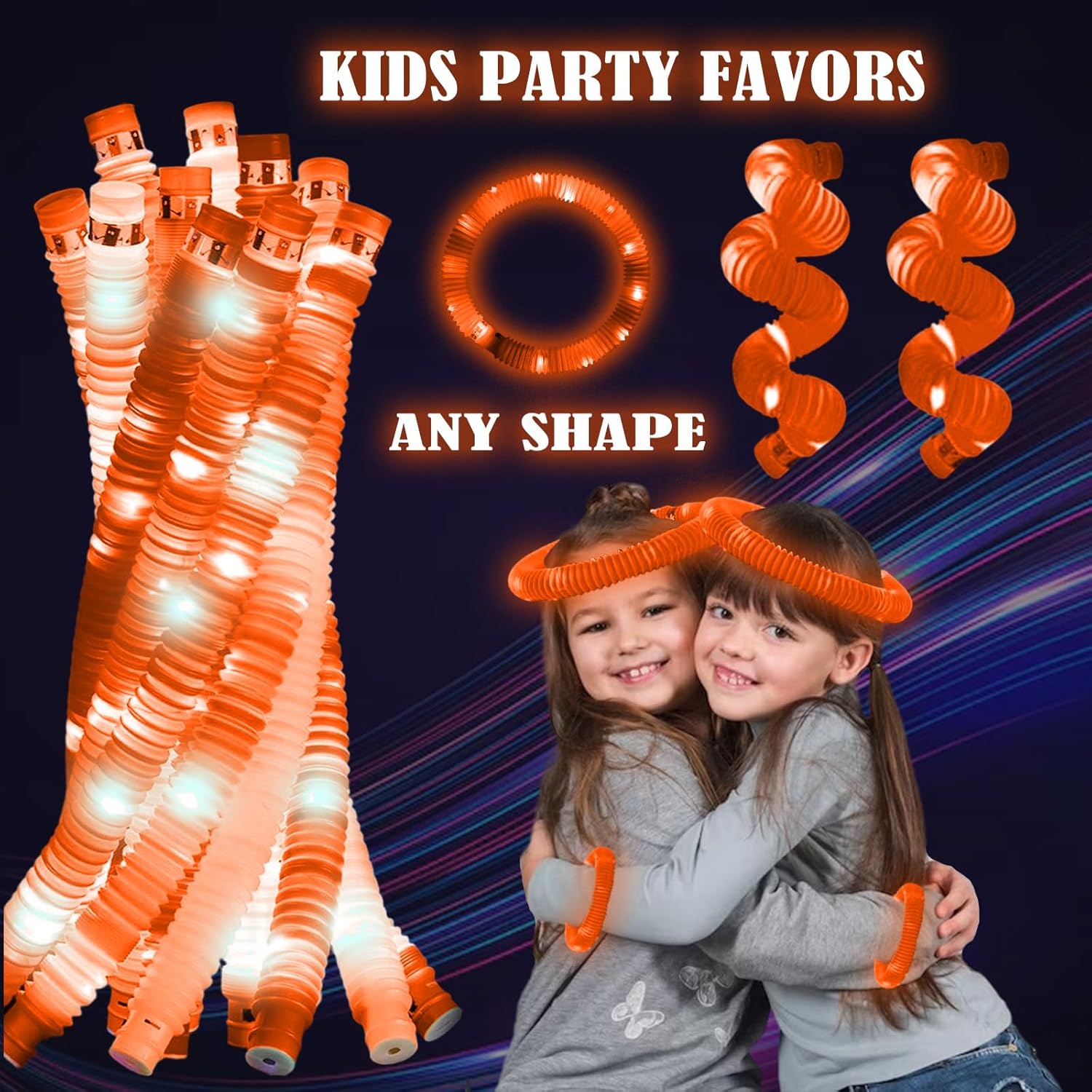 Orange 12PCS Glow Sticks Stocking Stuffers Party Favors-Glow in The Dark Party Supplies for Kids and Adults, Perfect for Festivals, Birthday Parties, Raves, Concerts, and Camping Decorations - Image 3