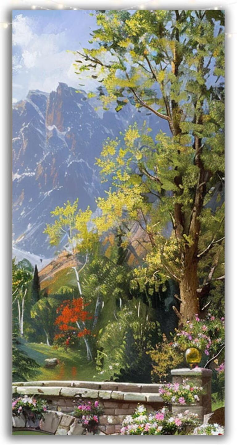 Diamond Painting Erwachsene Set Vollbohrer Berg, DIY Diamant Painting Bilder Baum Groß 100x200cm, Stickerei Set Kreuzstich Mosaik Bastelset für Anfänger & Kinder, Wanddeko Wohnzimmer Geschenke Y1-1130