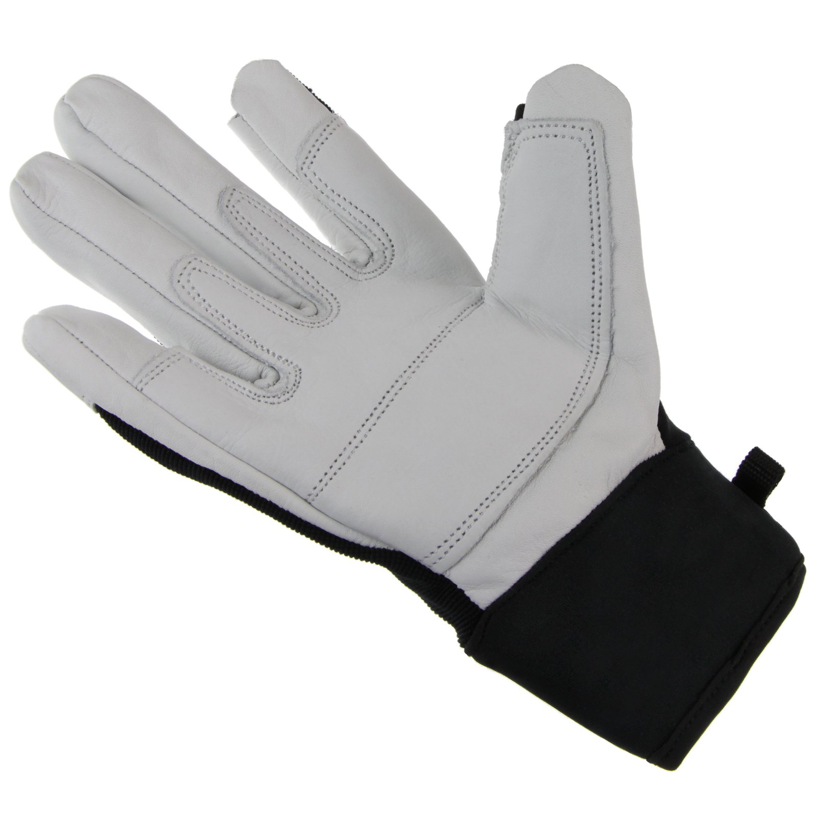 ALPIDEX Klettersteighandschuhe Unisex Echtleder Lederhandschuhe Kletterhandschuhe Half Finger Gloves Via Ferrata