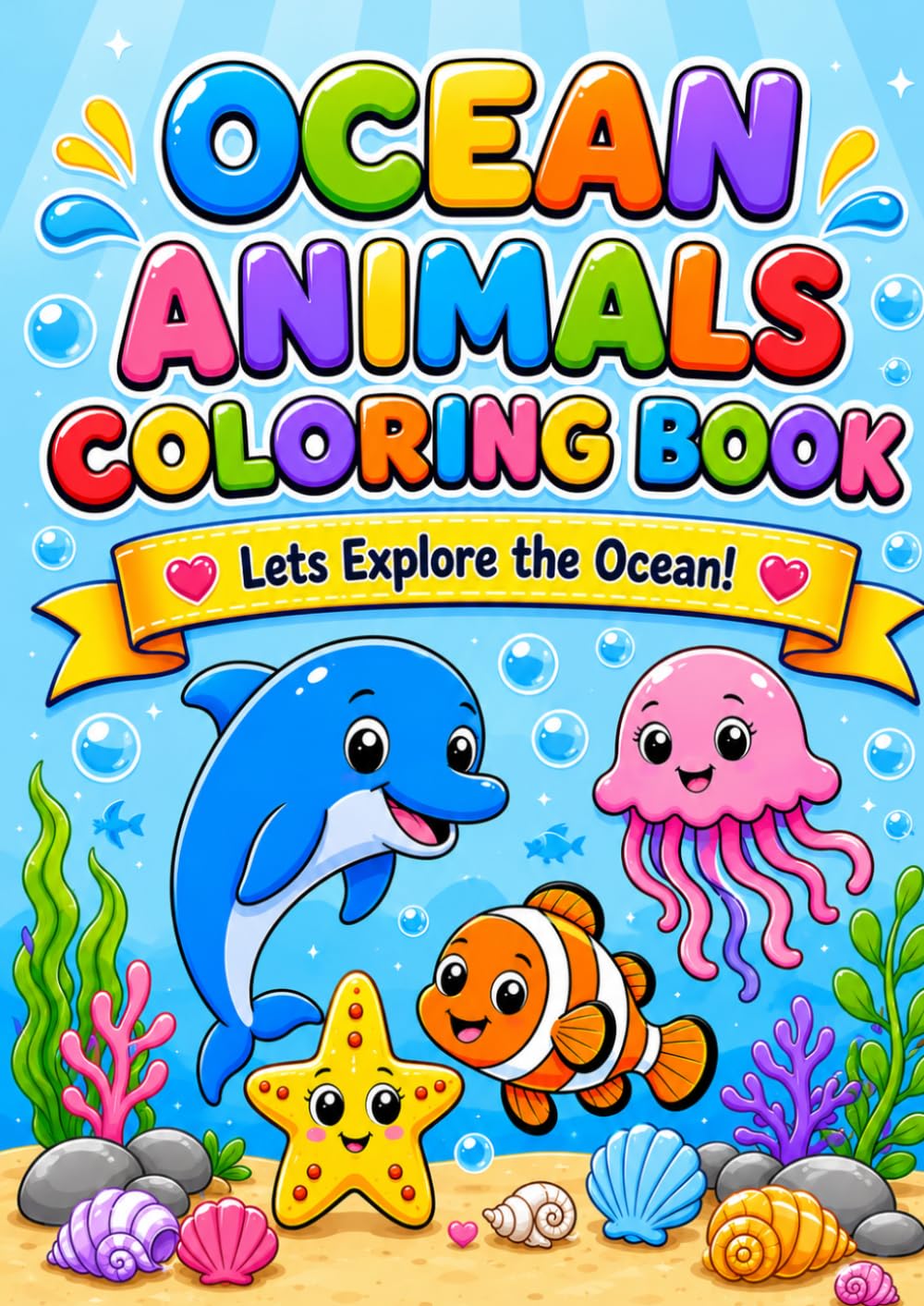 Ocean Animals Coloring Book for Kids: Let’s Explore the Ocean! (Let's Explore! Coloring Series)