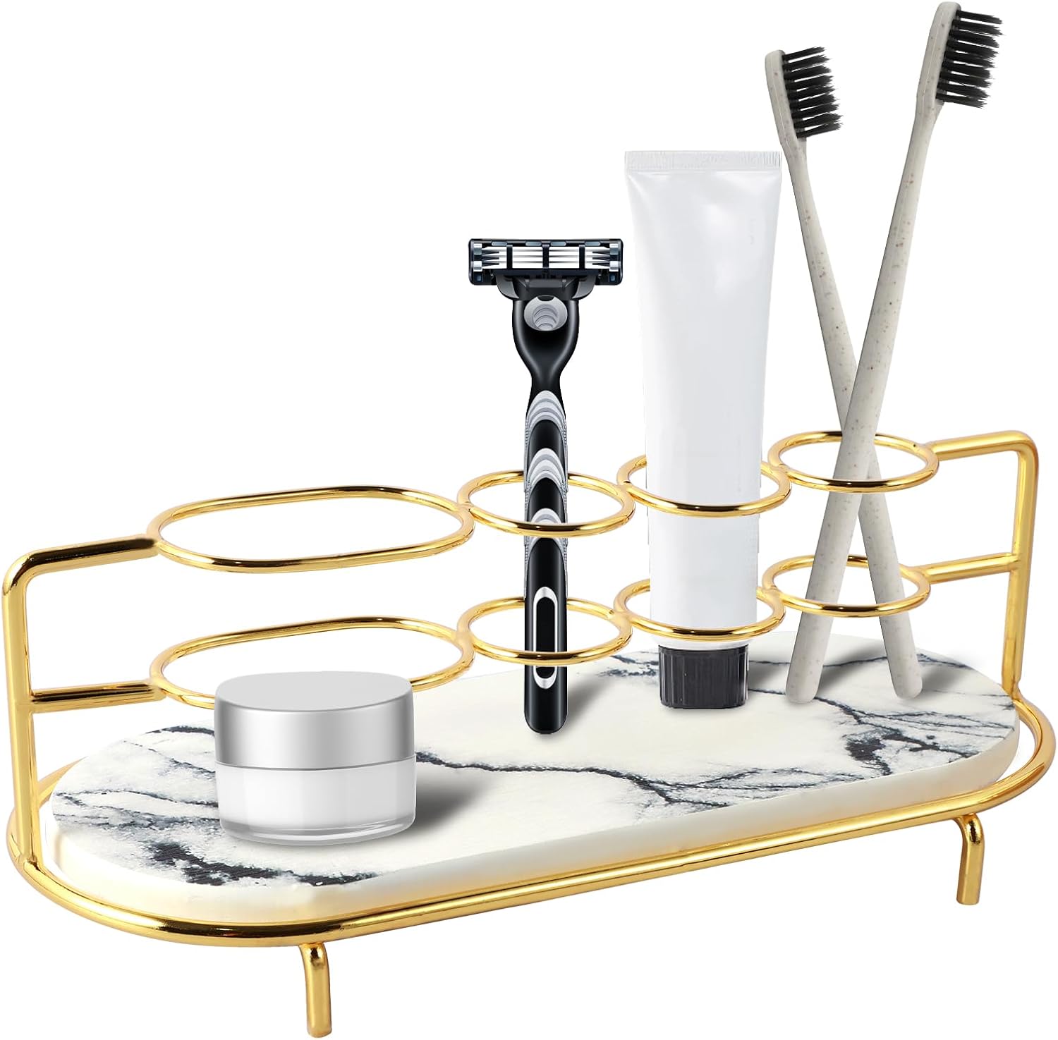 Amazon.com: Bathroom Toothbrush Holder, Toothpaste Holder Stand ...