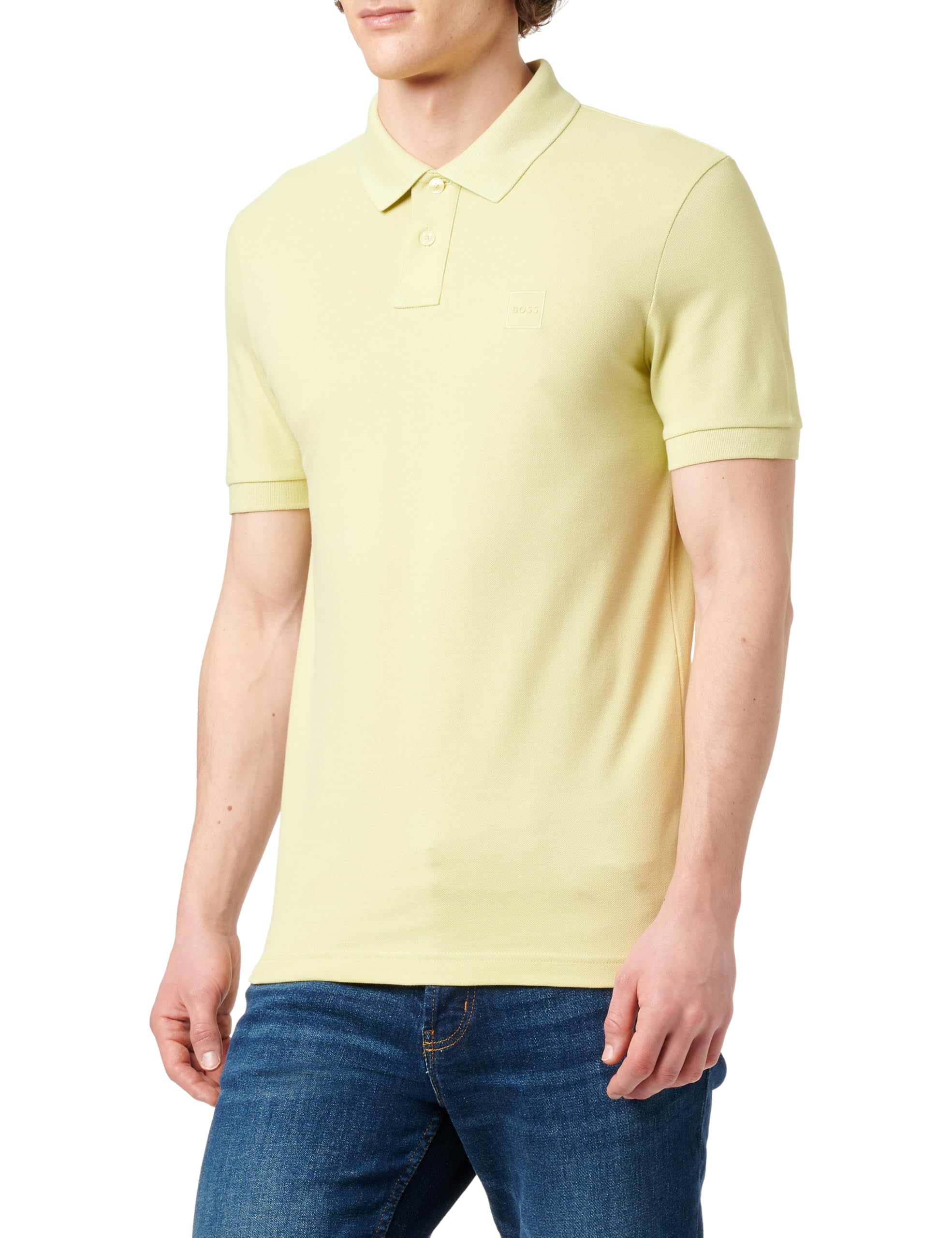 Boss Mens BOSS ORANGE Passenger Premium Design Polo Shirt - Beige 267 - XL