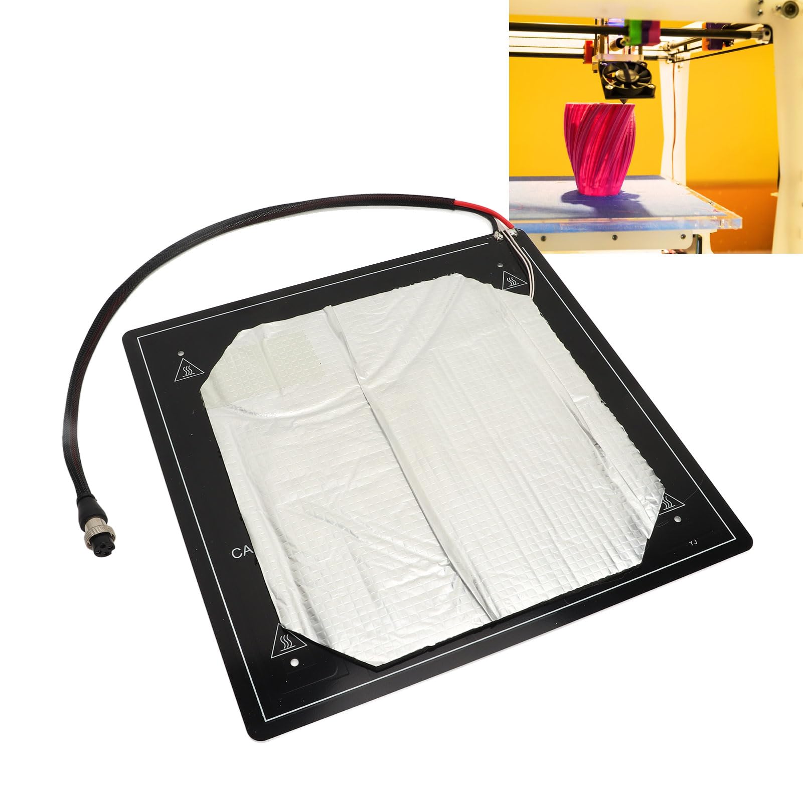Bordstract Platforma Druku 3D Podgrzewane łóżko, Płyta Aluminiowa 310x310 Mm Drukarka 3D Platforma Gorącego łóżka Dla CR10 I Innych Modeli Drukarek(12V)