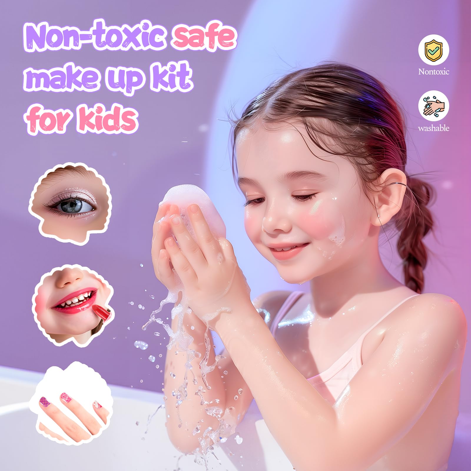 Trucchi Bambina, Regalo Bambina 3 4 5 6 7 8 Anni Smalti Bambina Giochi Bambini 3-10 Anni Valigetta Trucchi Bambina Trousse Trucchi Bambina Compleanno Regalo Bambina 3 4 5 6 7 8 9 Anni Sirena
