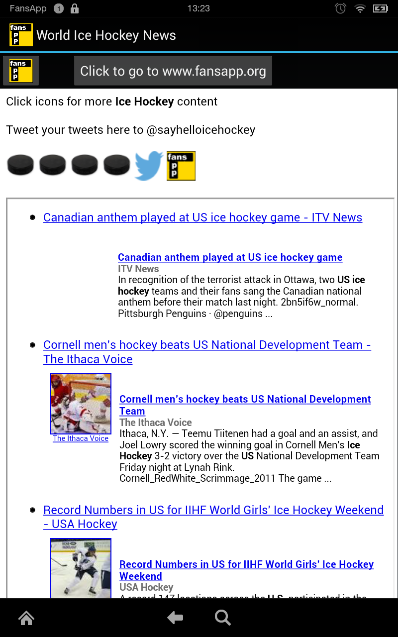 World Ice Hockey News FansApp - App on Amazon Appstore