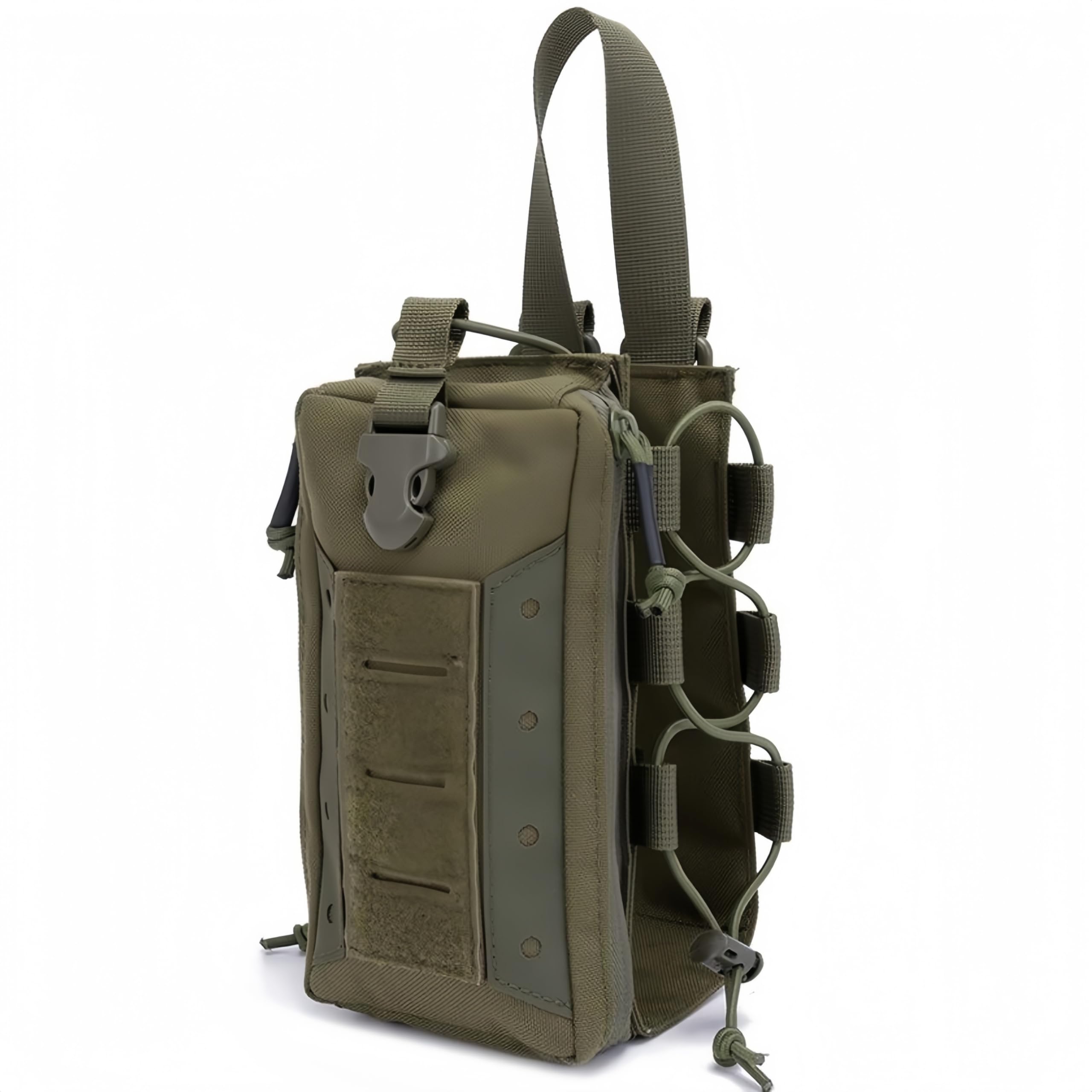 Gexgune Military Tactical Molle Water Bottle Pouch - 900D Nylon Hydration Holder for Camping, Hiking, Hunting | Fits Flashlights & Gear (Green)