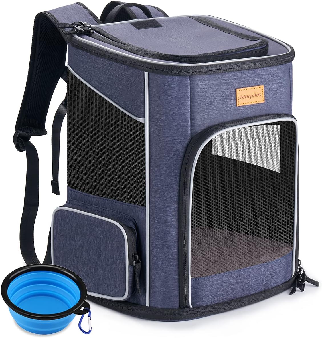 morpilot Cat Backpack Carrier, Foldable Cat Backpack Carrier for Small Cats and Dogs, Ventilated Design Pet Travel Carrier Backpack with…