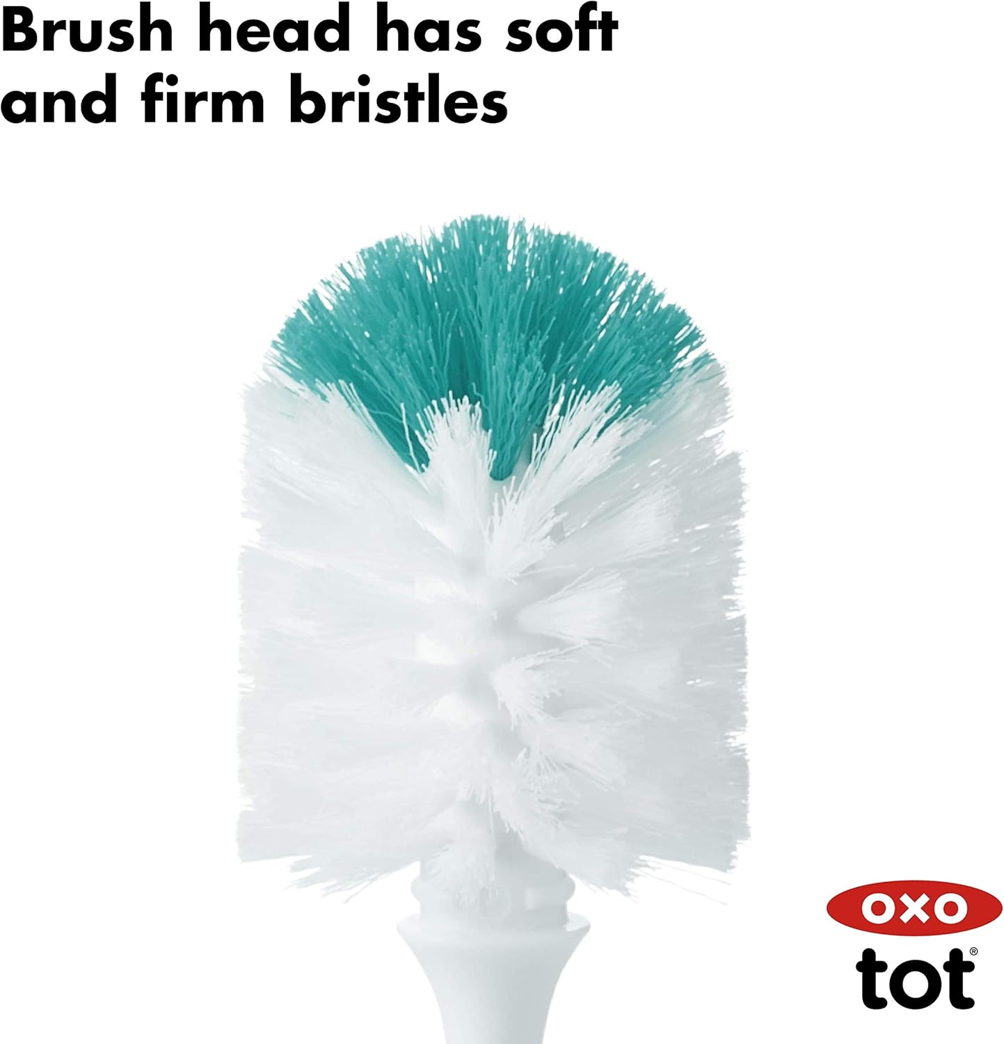 OXO Tot Bottle Brush with Nipple Cleaner and Stand, Teal